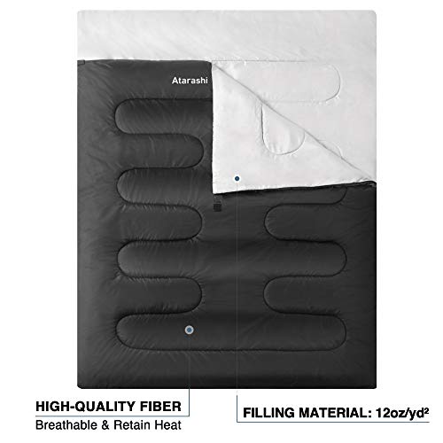 Double Sleeping Bags for Adults (Dark Grey/Double(59''x87''))