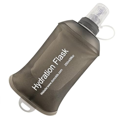 250ml Soft Flask TPU Foldable Running Hydration Flask (Grey-250ml)