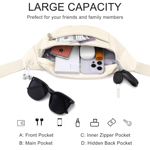 Small Aprocot Cross Body Bag Fashion Shoulder Fanny Pack for Women (Apricot / Large)