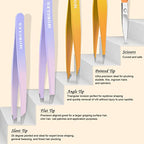 Tweezers Set 9 Pcs Colorful Nail Clipper Kit with Case for Grooming (A-multicolored)