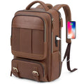 Leather Laptop Backpack (15.6inch / Leather-brown)