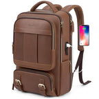 Leather Laptop Backpack (15.6inch / Leather-brown)
