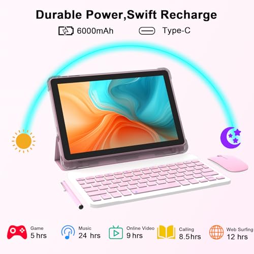 Android 16 Tablet 10 Inch (Pink)