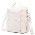 NOL Insulated Lunch Bags for Women Cooler Bag Lightweight Nylon Waterproof Lunch Box for Work (Cream / Large (12 Liters))