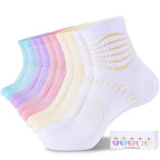 Ankle Compression Socks Women Men Plantar Fasciitis Relief 5 Pairs (Large / Macaron Mix(5 Pairs))