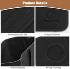 Genuine Leather Handmade Passport Holder For Travel (JC402-Black)