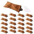 20 Pack Satin Shoe Bags for Travel (Brown-20 Pack)
