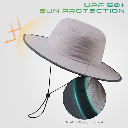 UPF 50+ Foldable Brim Water (Medium / Light Grey)