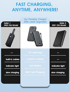 Portable Charger 10000mAh PD20W w (Matte Black)