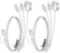 2Pack Travel Essentials for Apple Watch Charger (White / 2Pack-6 FT)