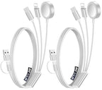 2Pack Travel Essentials for Apple Watch Charger (White / 2Pack-6 FT)
