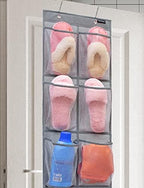 2 Pack Minimalist Black Over The Door Hanging Closet Shoe Holder Organizer - Image 4