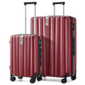 Luggage Sets 2 piece Carry On Luggage with Wheels PC Hard Shell Suitcases Lightweight Checked Travel Luggage Large Travel Suitcase Woman Men 20 (2 Pc Set (20/29) / Burgundy)