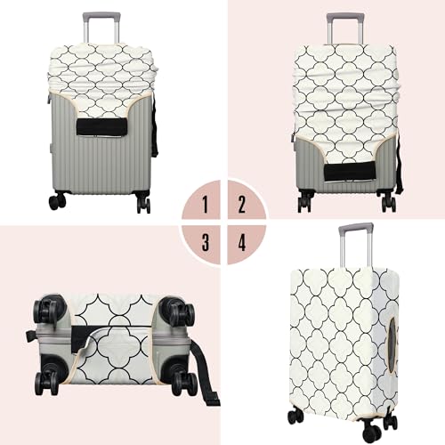 Travel Luggage Cover Suitcase Protector Fits 18 (Travel-7 / M(22-24in))