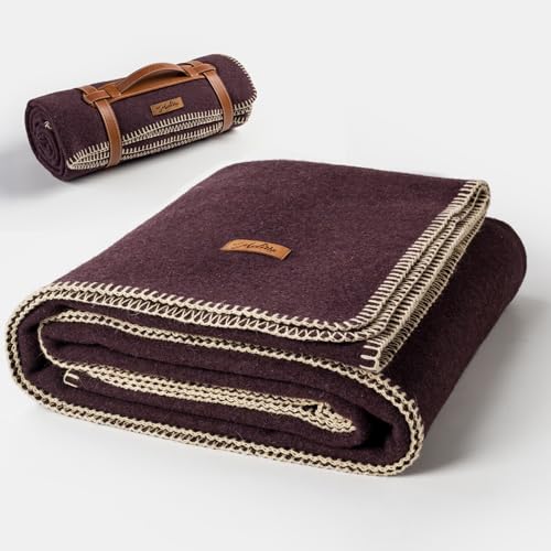 100% Wool Blanket (Plum / Medium)