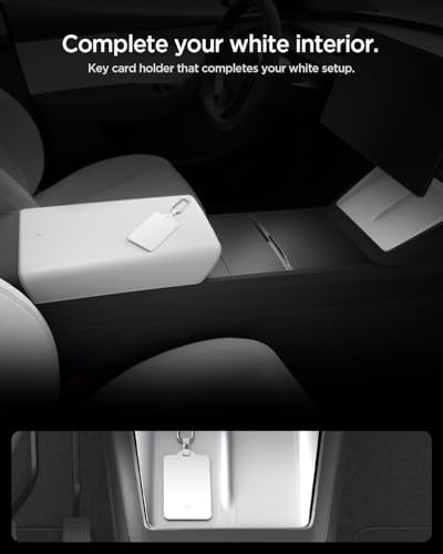 Key Card Holder for Tesla Model Y (White)
