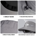 Sun Hat for Men Women with Neck Flap& Removable Face Cover Wide Brim (1pack-dark Grey)