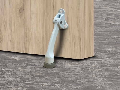 Heavy Duty Kickdown Door Stopper (1 Pack / White(4"))