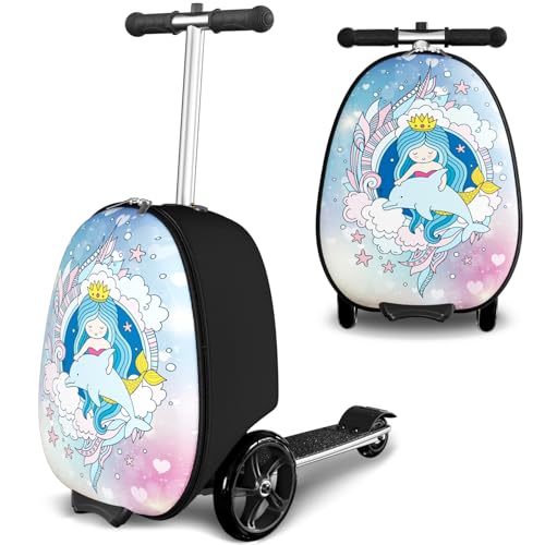 Scooter Suitcase for Kids (Large / Light Blue)