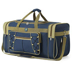Travel Duffle Bags for Men 26" Weekender Over Night Carry On Bag Lightweight Extra Large Oxford Duffel Gym Sturdy Luggage Water (Blue)