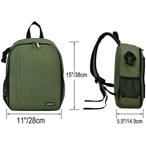 Camera Backpack Bag Professional for DSLR (Green / 2.0 Small)