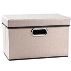Foldable Storage Bin with Lid [1 (Light Grey / M(1-Pack))