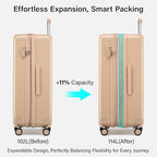 Expandable Large Checked Luggage (Cuba Sand / 28 Inch EXT)