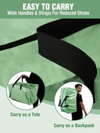 4 Pack Extra Large Moving Bags with Backpack Straps & Handles (Green / 4 Pack)