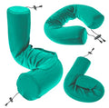 Twist Memory Foam Travel Pillow for Airplanes (Green / Adjust (26" w/ cord))