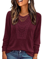 Long Sleeve Shirts for Women Sweaters Winter Clothing Christmas Dark Red XL (X-Large / Dark Red)
