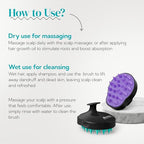 2 Pack Large Scalp Massager Scrubber Shampoo Brush for Hair Growth (Turquoise & Purple)