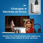 US to India Plug Adapter (white gray)