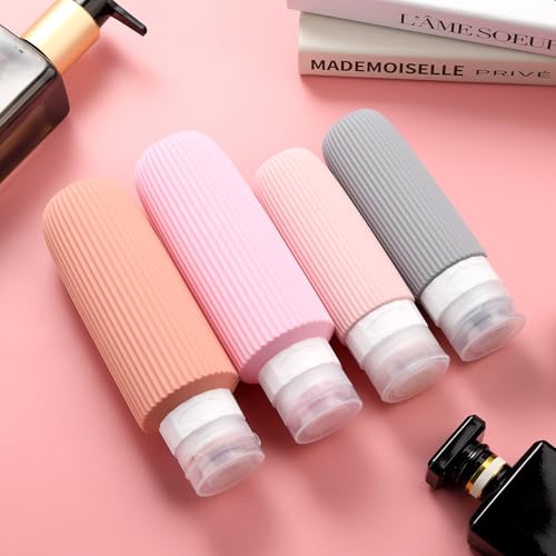 16 Pack Travel Bottles for Toiletries (Large / Pink)