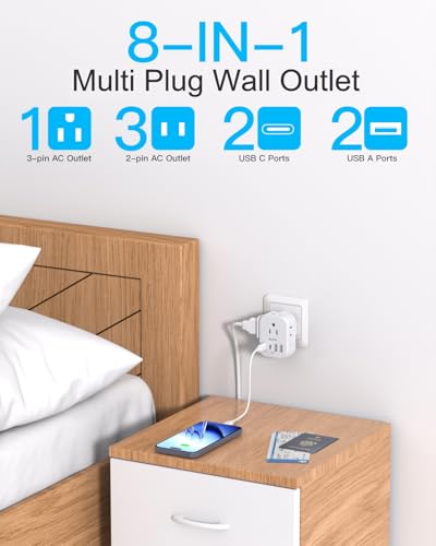 Travel Cruise Ship Essentials (White / 4AC,2C2A,20W)
