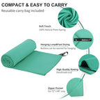 Microfiber Towel Quick Dry Camping & Travel & Gym Towel. Compact (Apple Green / 24.00" x 12.00")