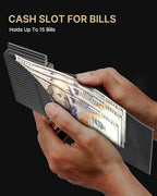 Mens Wallet Card Holder (Carbon Fiber Black)