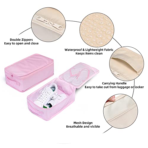 Travel Shoe Bags (Pink / 8 Packs)