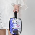 Personalized Clear Makeup Bag with Name (Royal Blue)