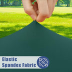 2 Pack Rectangle Spandex Fitted Table Cloth (Blackish Green / 60" x 30" (Rectangular))