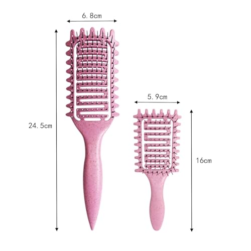 Curl Defining Brush for Curly Hair (2Pcs Purple)