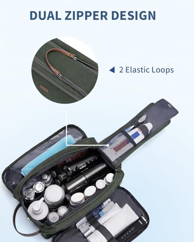 Travel Toiletry Bag for Men (L, Green / Large)