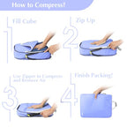 Compression Packing Cubes (4-Periwinkle / 4 Set)