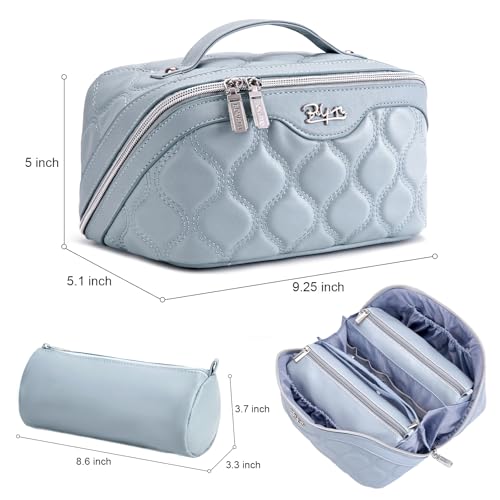 Travel Makeup Bag Cosmetic Bags for Women (H-4-Blue)