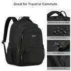 College Laptop Backpack Multi (18 Inch / Black)