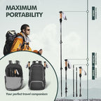 Trekking Poles 7075 Aluminum Lightweight Hiking Sticks (Dark blue)