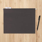 Hanging File Folders with Adjustable Tabs for Document Organization (Black / Letter)