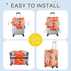 Funny White Tiger Luggage Cover (#17 / XL(fits 32-34Inch suitcase))