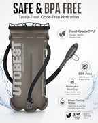 Water Bladder 1.5L Hydration Bladder for Hiking Backpack (Coffee-1.5L)