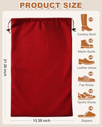 4 Pcs Shoe Bags for Travel (Rio Red / 21.2"x13.3")