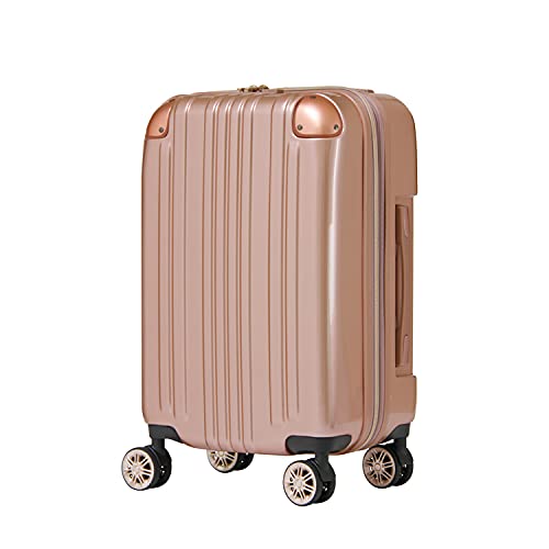 Hardside Expandable Zipper Luggage (22 inch / Rose Gold)